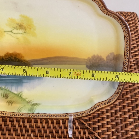 Vintage Nippon Hand Painted Plate With A Beautiful Scene - Picture 4 of 5